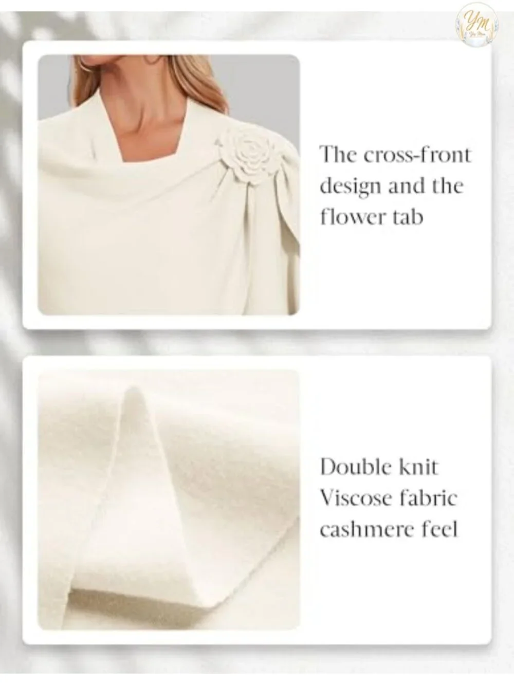 Elegant Cross Front Floral Shawl Wrap Poncho Viscose Blend